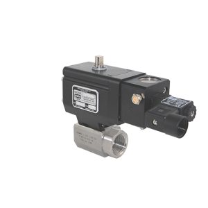 87SSBDNGPDC DN8 / 1/4" 87-6-RTV/R-6-C90BDBN-4GP-SC03 - M8 Stainless Steel Double Acting Pneumatic Actuated Ball Valve With 24VDC Solenoid Valve