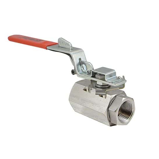 MANUAL CONTROLLED STANLESS STEEL BALL VALVE TYPE 86 1/2" NPT THREATED WITH LOCKABLE LEVER