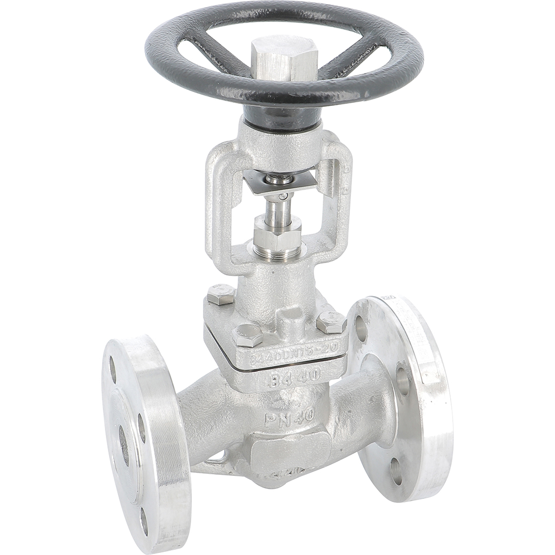 Stainless steel globe valve 472 RF PN40 with stainless steel bellow - DN100 - 4"