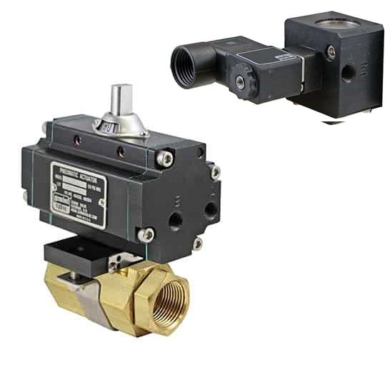 NPT DN008 - 1/4" 2-piece ball valve model 86 Brass B411SD 