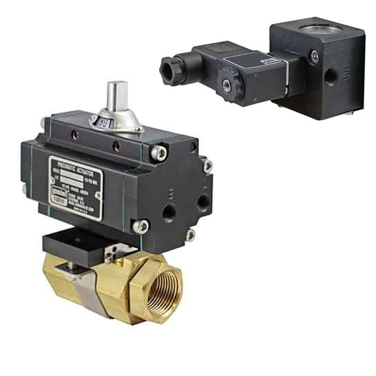 NPT DN008 - 1/4" 2-piece ball valve model 86 Brass B411SD 