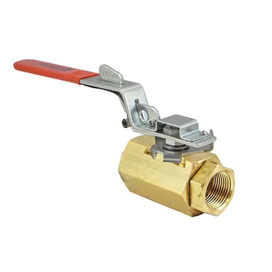 BSP DN011 - 3/8? 2-piece ball valve model 86 Brass Curved handle 