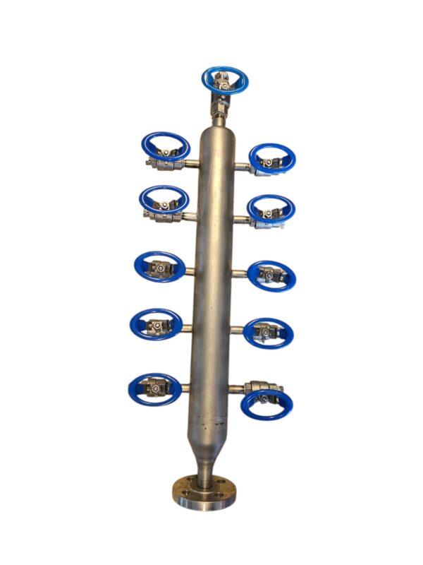 AH-1012-FL - 10-Users 1/4" connection, 1/2" drain flanged Air Header