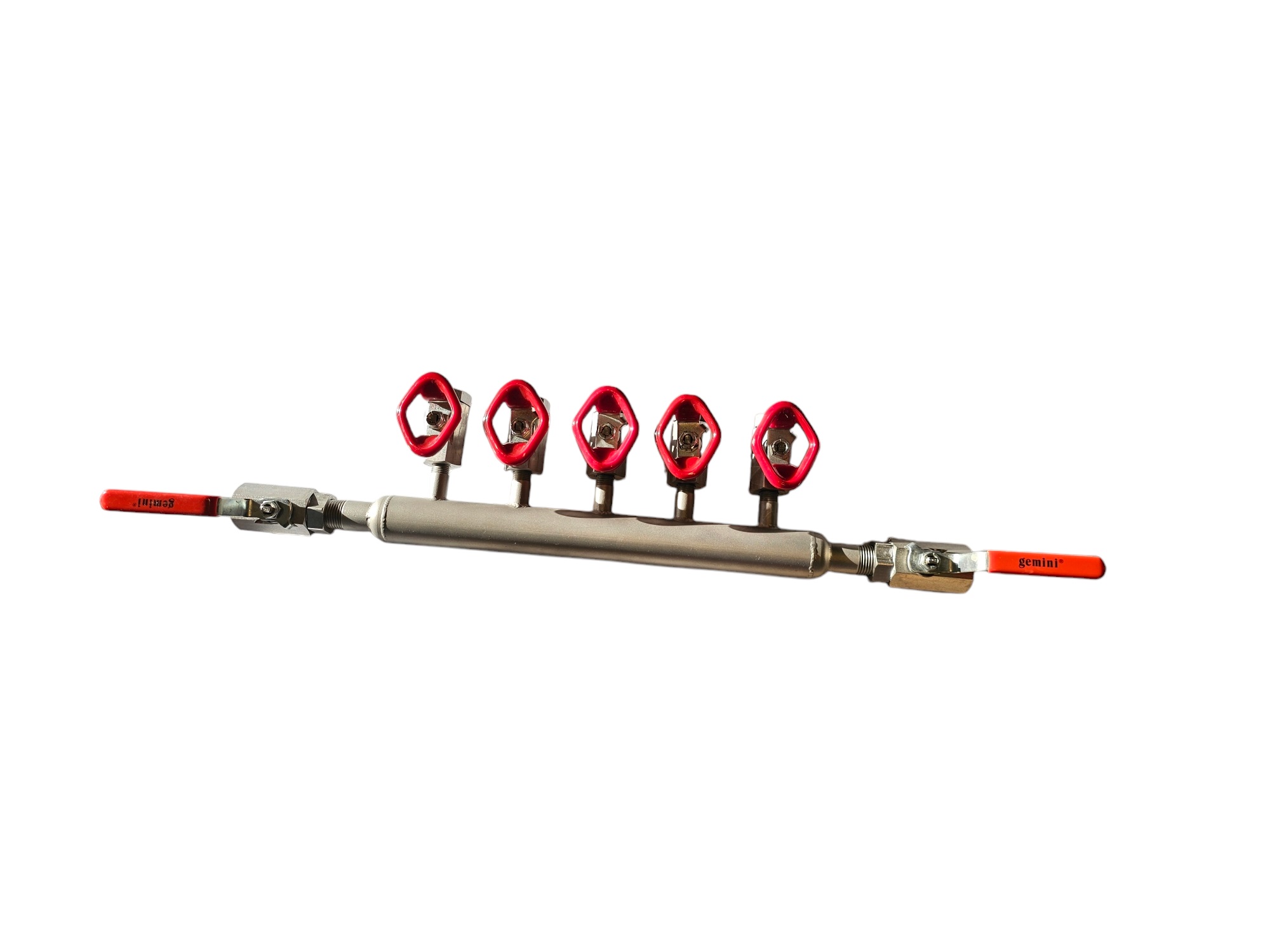 Air Header 2" with 5 devices 1/4" including high end valves