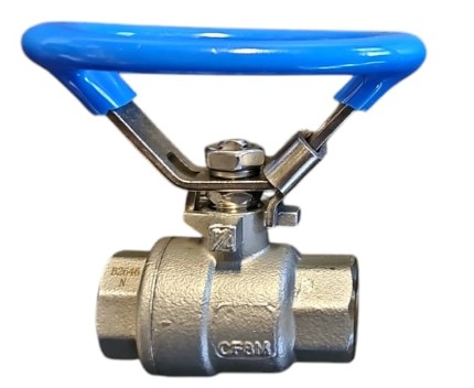 BV2 Stainless Steel CF8M ball valve with oval lockable lever - 1/2