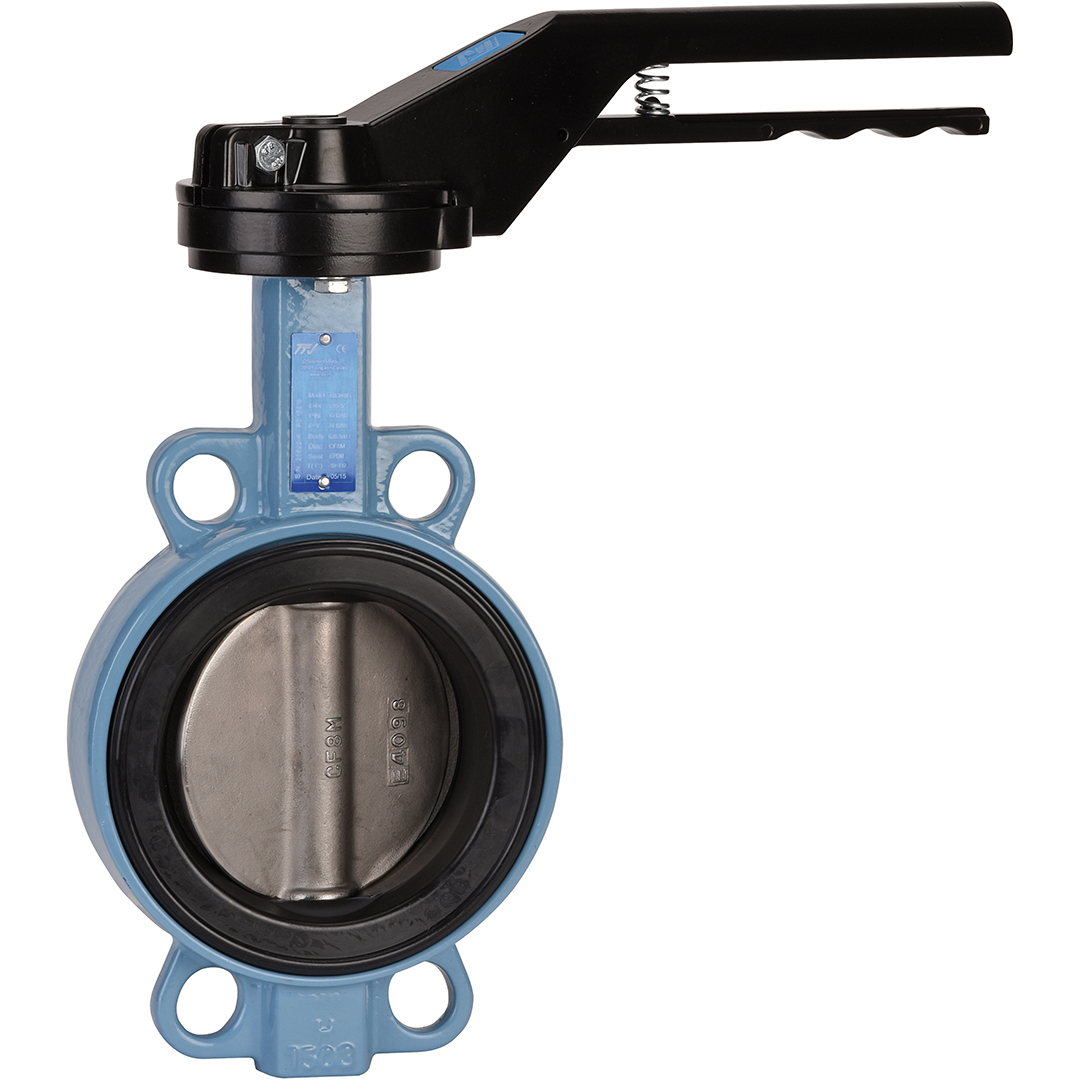 Waver type butterfly valve DN050 - Controlled with manual lever