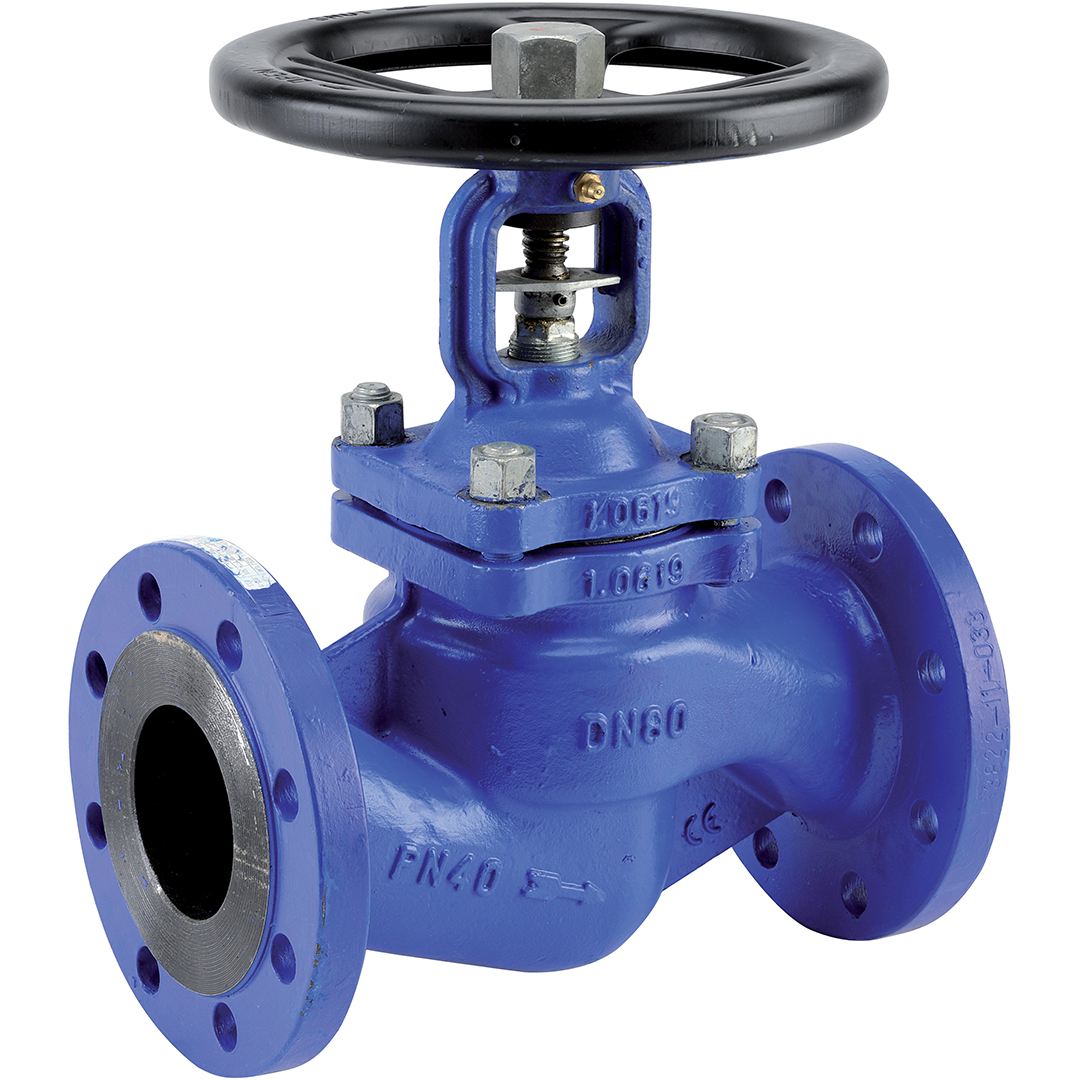 Carbon steel globe valve GV475 RF PN40 with stainless steel bellow - DN150 - 6"