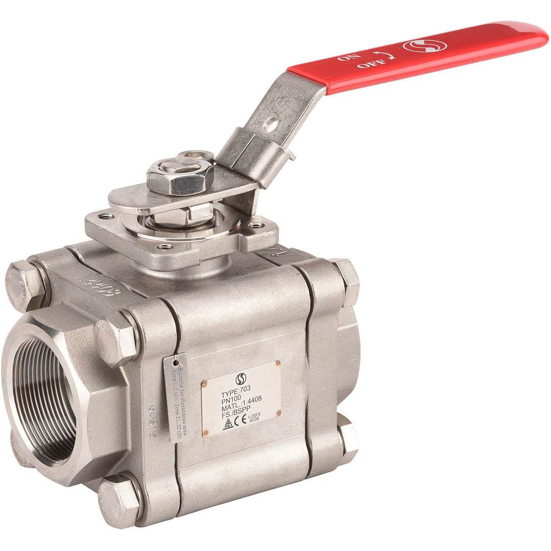 Stainless steel ball valve GV703 3 piece body SW