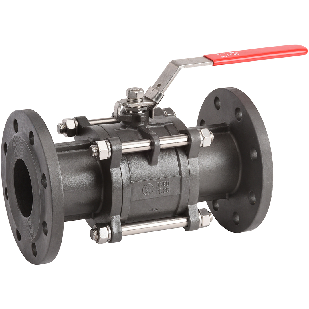 Carbon steel ball valve GV730 3-piece body RF PN40
