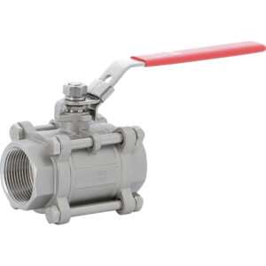 Stainless steel ball valve GV744 3-piece body NPT 1/2'' - DN008 - 1/4"