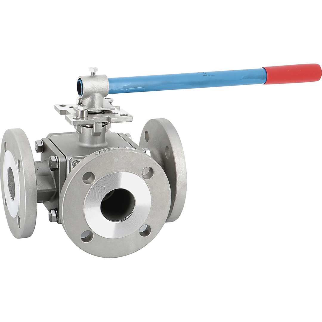 Stainless steel ball valve GV785 3 way L-port RF PN16
