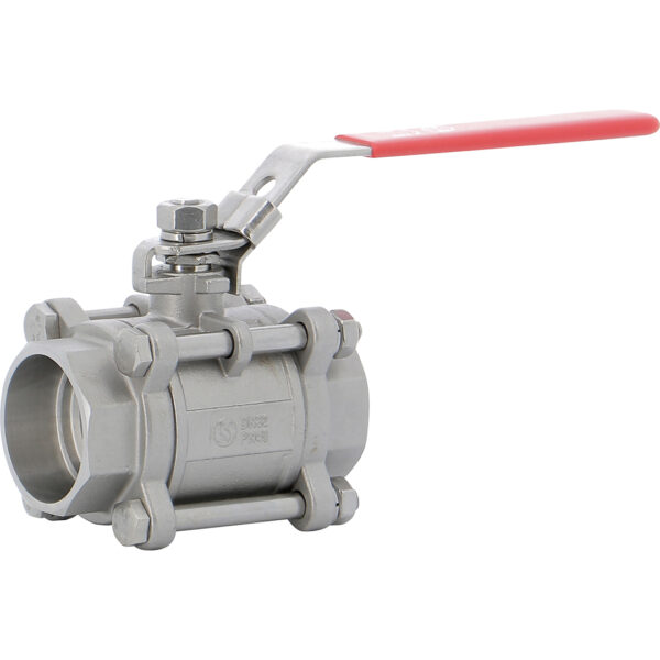 Stainless steel ball valve GV792 3-piece body SW - DN025 - 1"