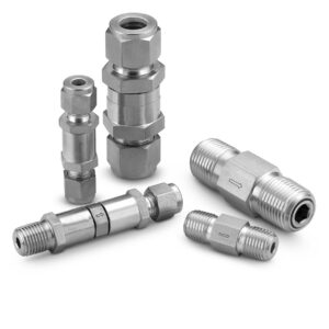 Stainless Steel Poppet Check Valve - - Compression End - Kalrez O-Ring