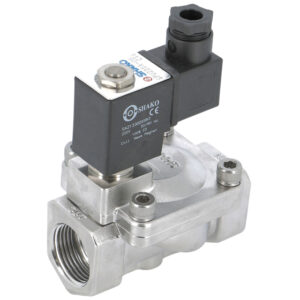 Stainless steel solenoid valve SPU GV225 1&#039;&#039; servo-assisted 24V DC - DN025 - 1&quot; FKM