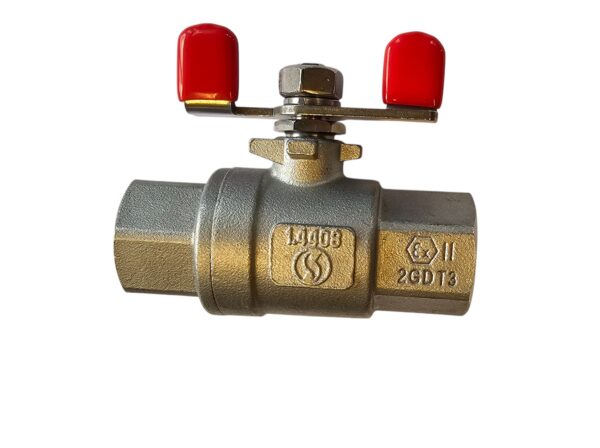 Stainless steel ball valve GV706 2 piece body BSP DIN M3 1/2''  and butterfly handle