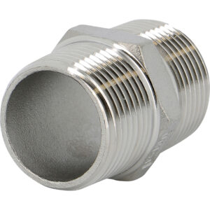Stainless steel equal hexagonal nipple BSP GV2030
