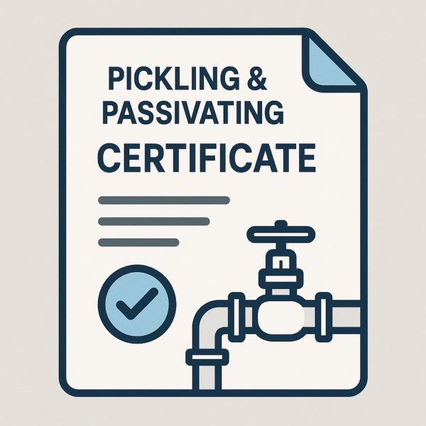 Pickling & passivating certificate
