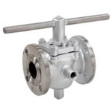 3” Jacketed plug valve , WCB body, SS304 trim, PTFE seat , 150# RF wrench  operated