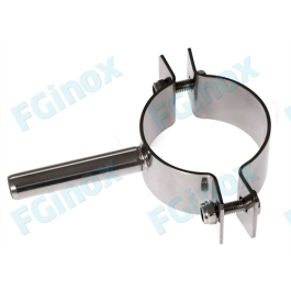 Round welding pipe holder with rod DIN