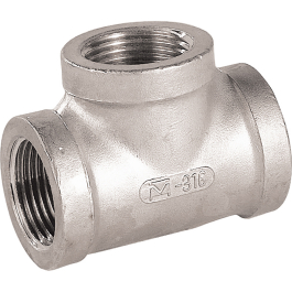 Stainless steel equal tee female BSP 2003