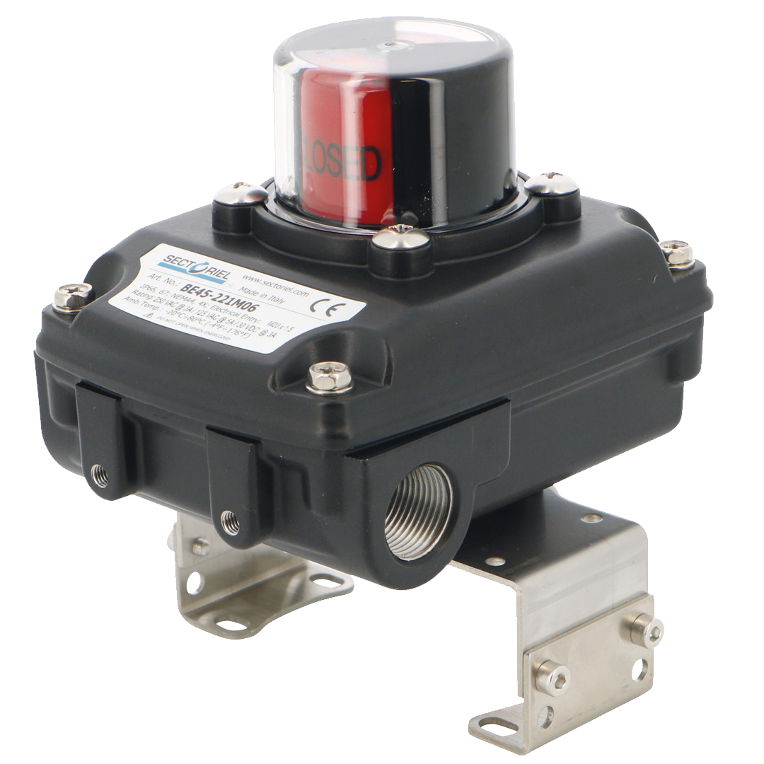 Universal aluminium limit switch box BE45 - 2 SPDT mechanical switches